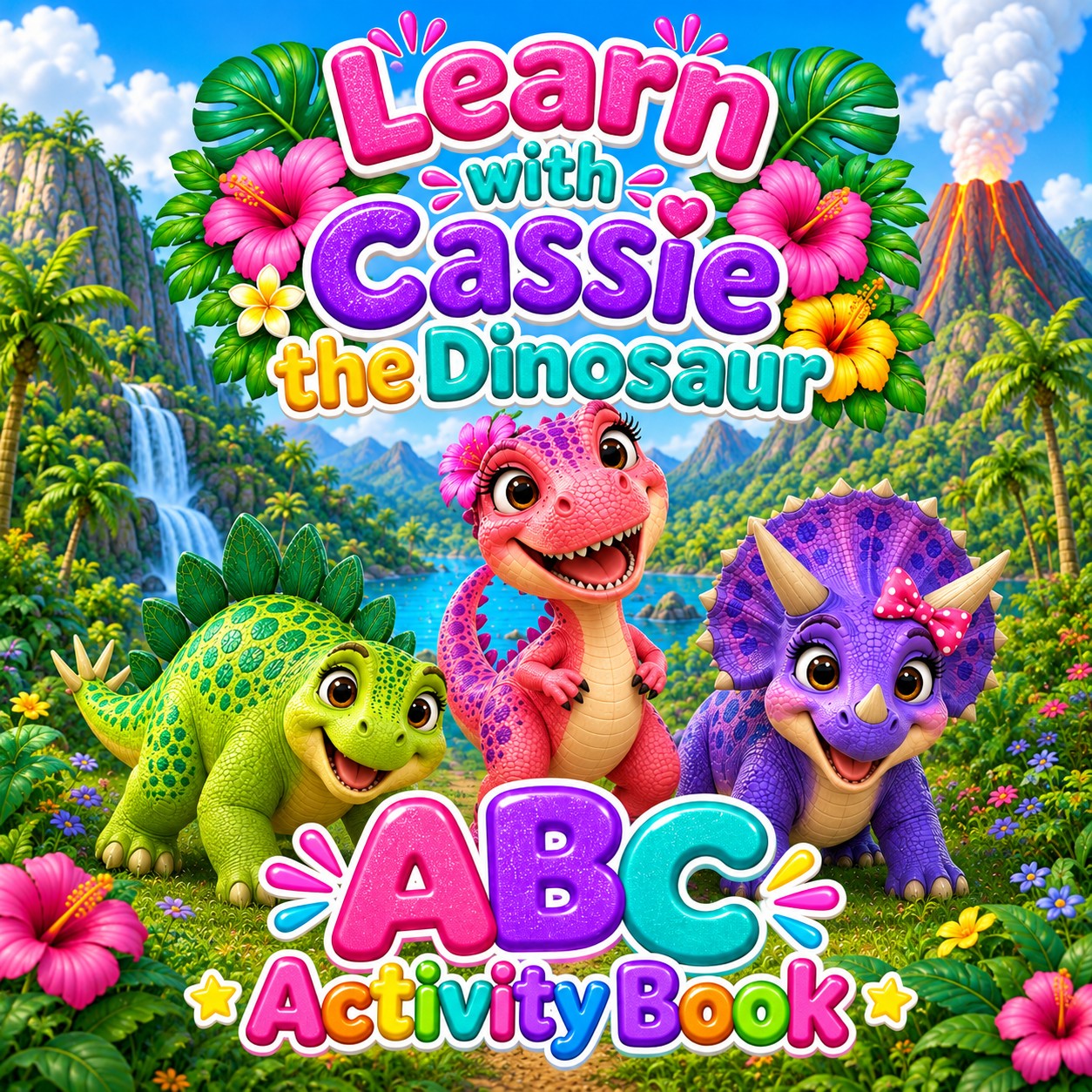 Learn with Cassie the Dinosaur ABC Activity Book cover
