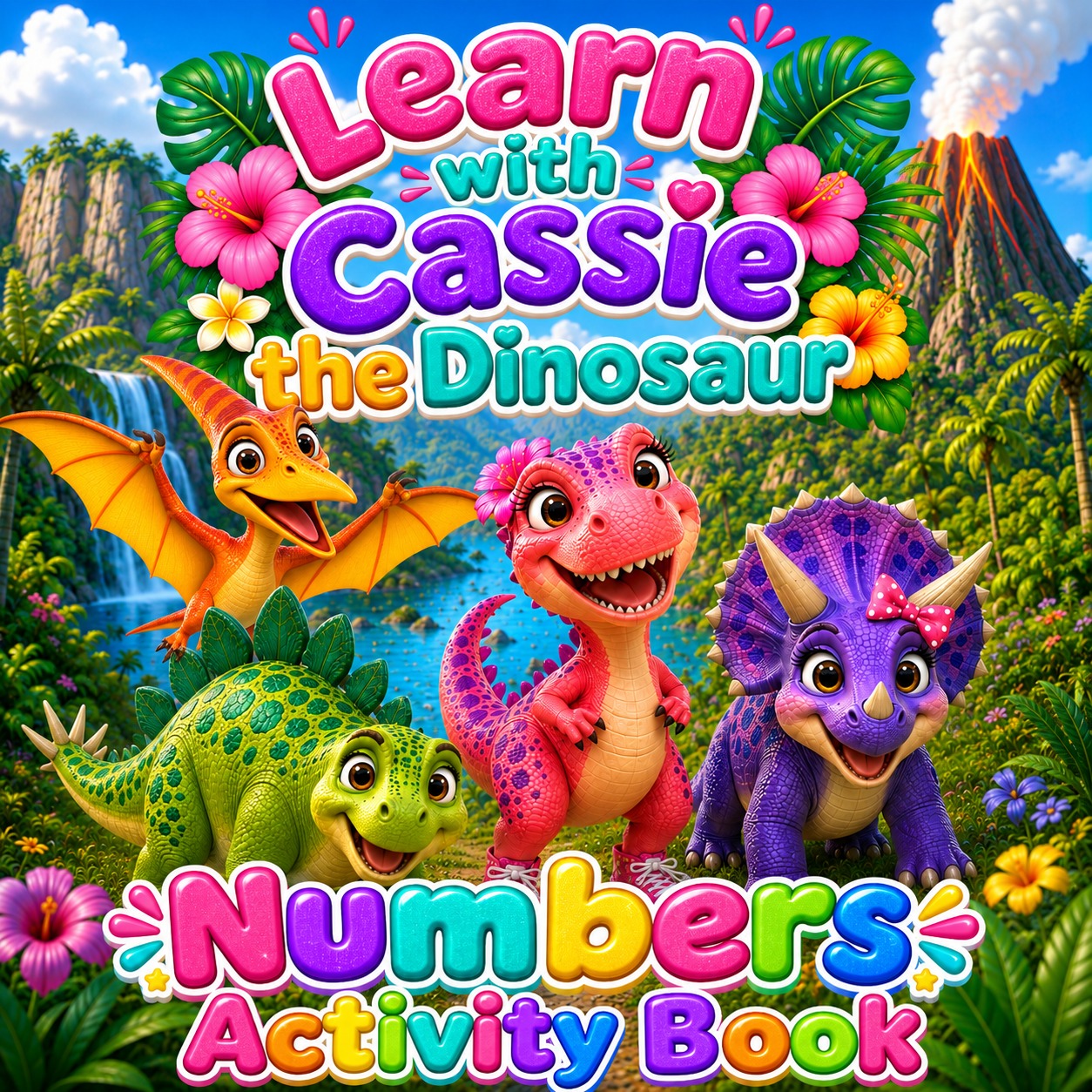 Learn with Cassie the Dinosaur — Numbers Activity Book cover