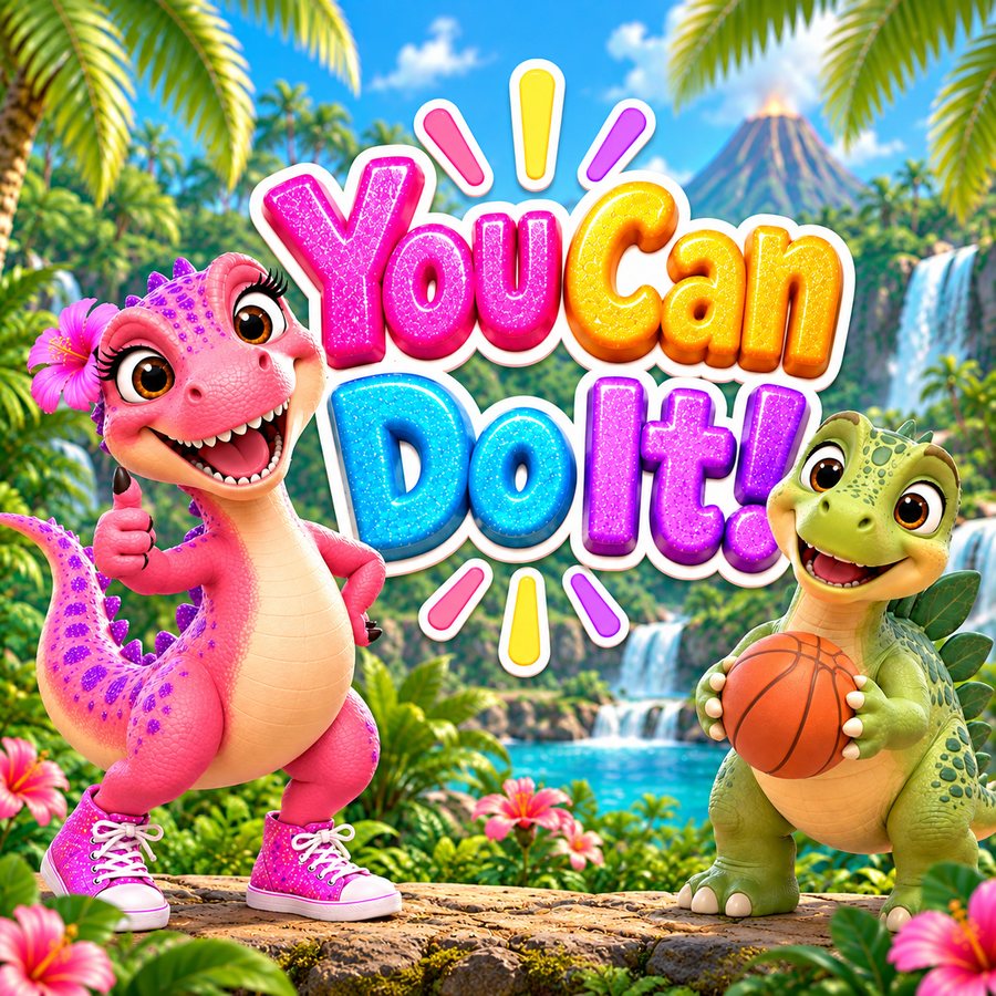 You Can Do It! — Cassie and Sammy the Stegosaurus in Dino Valley